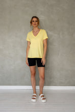 Load image into Gallery viewer, Before We Expire V-neck Tee in Sunshine
