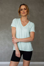 Load image into Gallery viewer, Before We Expire V-neck Tee in Beach Glass
