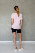 Load image into Gallery viewer, Before We Expire V-neck Tee in Roseate Spoonbill
