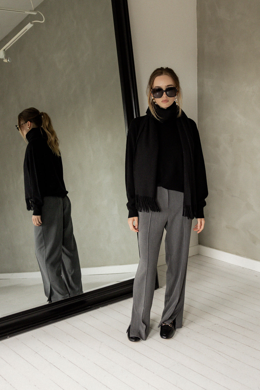 Easy To Say Wide Leg Pant - Dark Grey