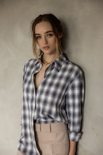 Load image into Gallery viewer, Like Before Boyfriend Shirt - Blue Plaid
