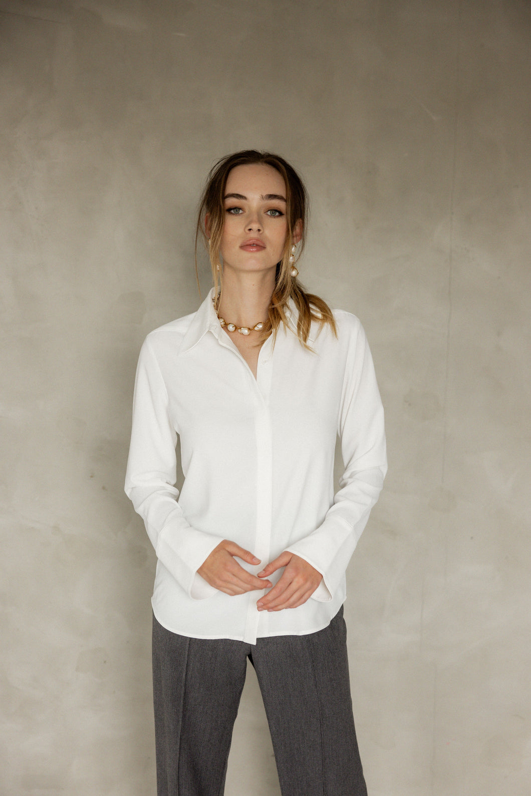 Endlessly Long Sleeve Shirt - White