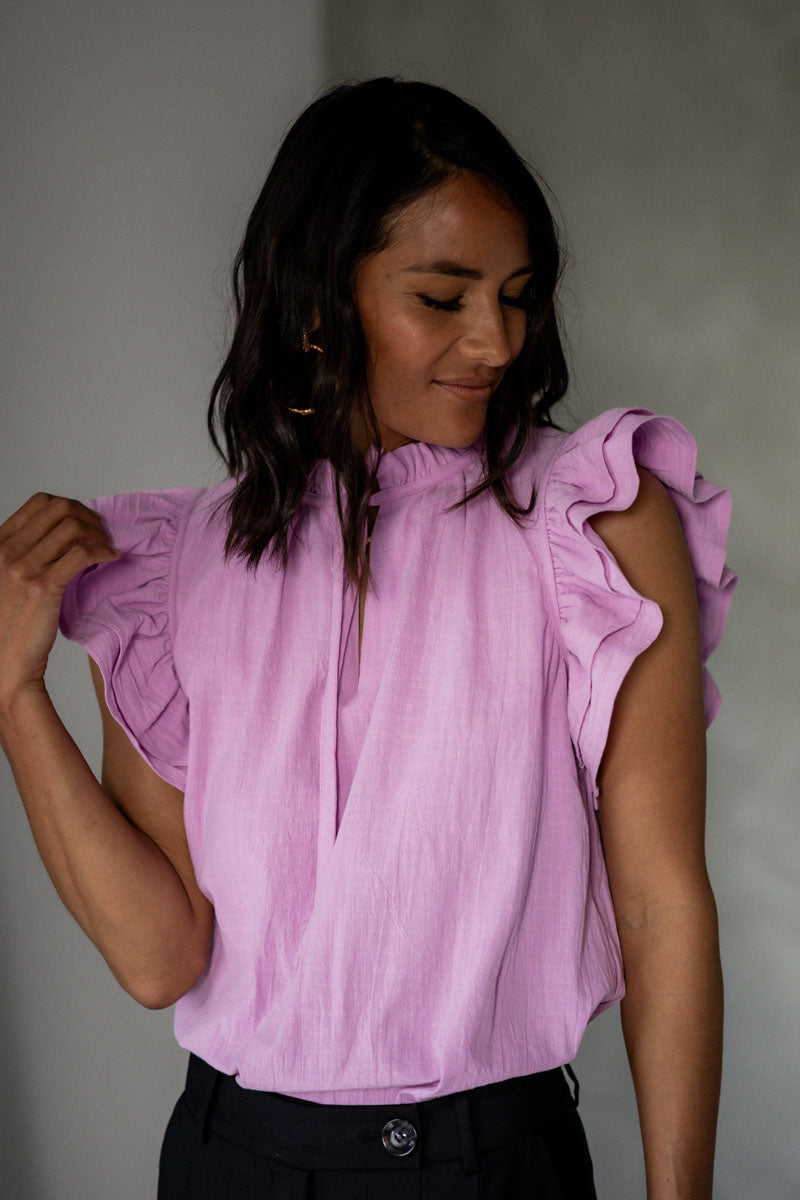 Between Friends Frill Top (lilac)