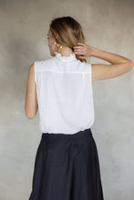 Load image into Gallery viewer, Like You Do Frill Neck Top (white)
