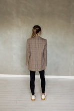 Load image into Gallery viewer, My Love Boyfriend Jacket - Brown/Navy/Black Plaid
