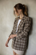 Load image into Gallery viewer, My Love Boyfriend Jacket - Brown, Red, Black Plaid
