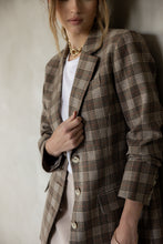 Load image into Gallery viewer, My Love Boyfriend Jacket - Brown, Red, Black Plaid
