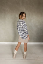 Load image into Gallery viewer, Like Before Boyfriend Shirt - Blue Plaid
