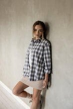 Load image into Gallery viewer, Like Before Boyfriend Shirt - Blue Plaid
