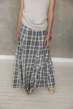 Load image into Gallery viewer, Break Of Dawn Maxi Skirt - Blue Plaid
