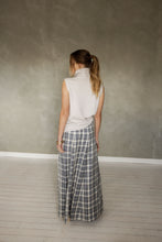 Load image into Gallery viewer, Break Of Dawn Maxi Skirt - Blue Plaid
