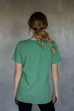 Load image into Gallery viewer, Before We Expire V-neck Tee in Leprechaun
