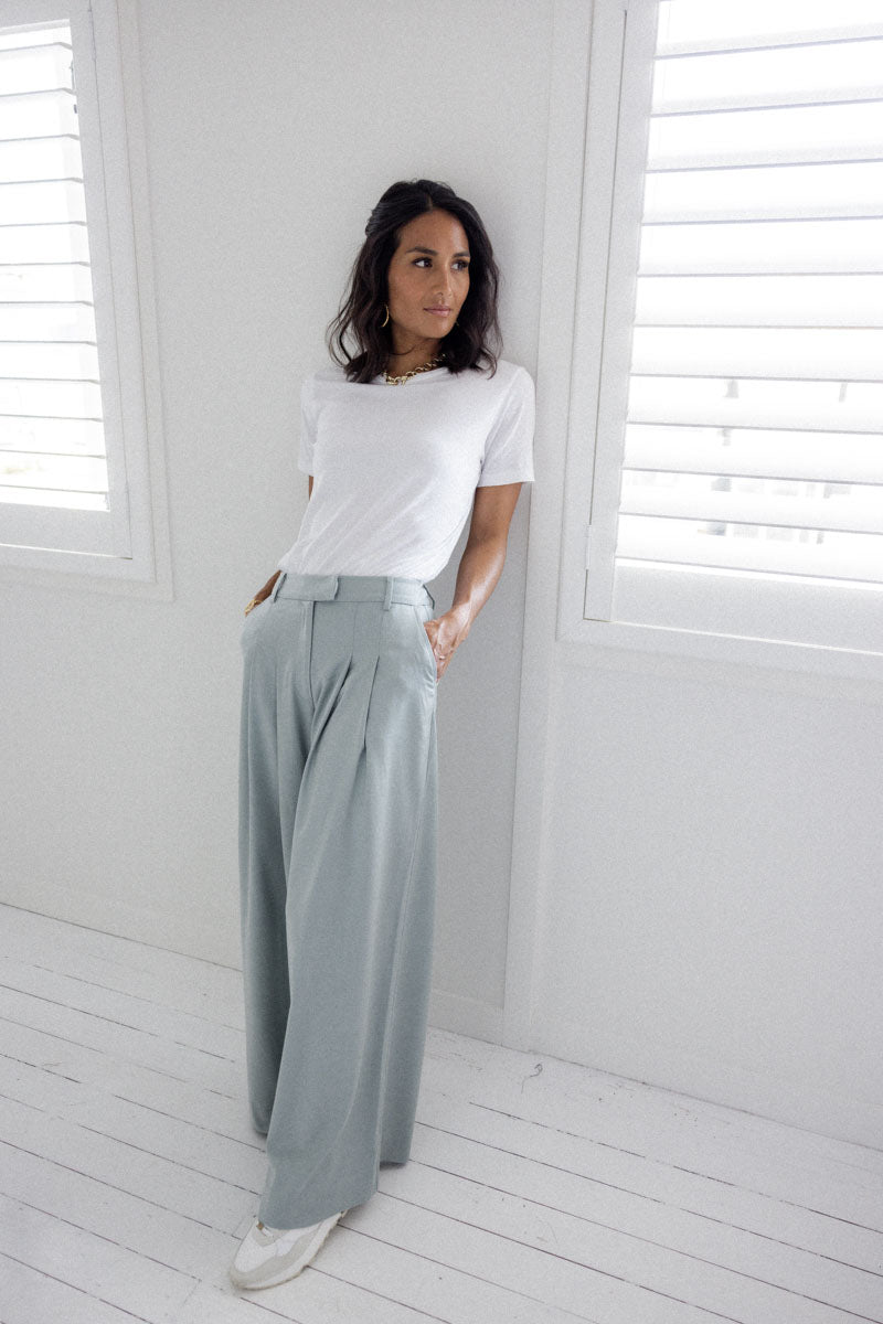 Over and Over Wide Leg Pant - Green