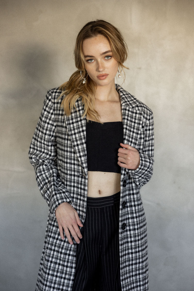 Love For A Lifetime Coat - Black Check