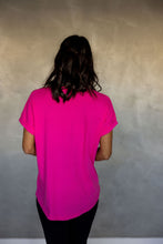 Load image into Gallery viewer, All You Need Cuff Tee in Fuchsia Fedora
