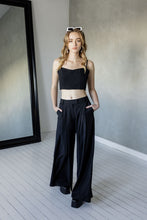 Load image into Gallery viewer, Over and Over Wide Leg Pant - Black Stripe
