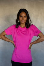 Load image into Gallery viewer, Embrace All s/s Tee in Fuchsia Fedora
