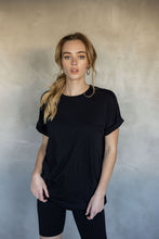 Load image into Gallery viewer, All You Need Cuff Tee in Black
