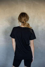 Load image into Gallery viewer, Before We Expire V-neck Tee in Black
