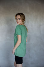 Load image into Gallery viewer, Before We Expire V-neck Tee in Leprechaun
